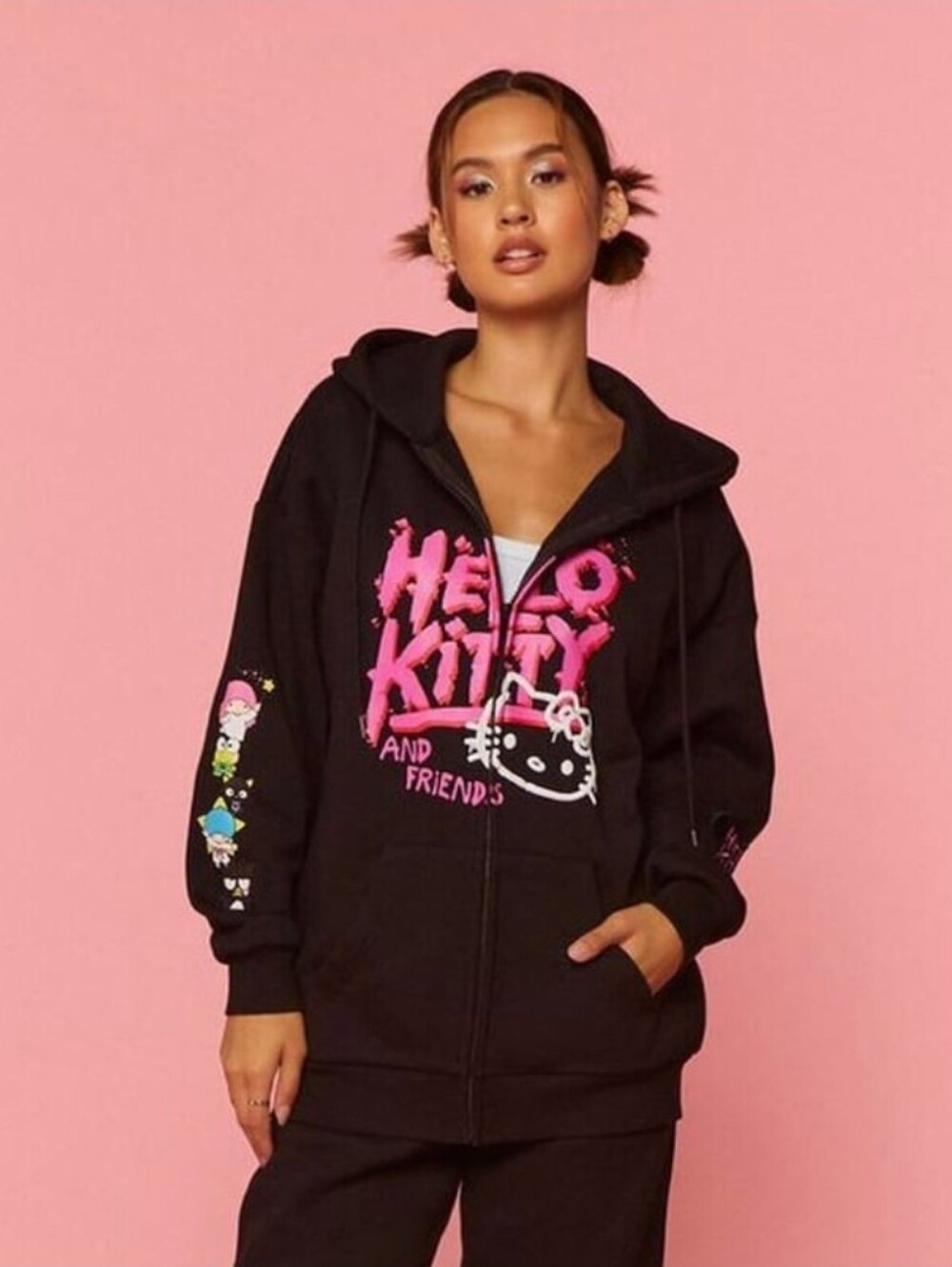 Sanrio Hello Kitty and Friends Full-Zip Hoodie LG #31
